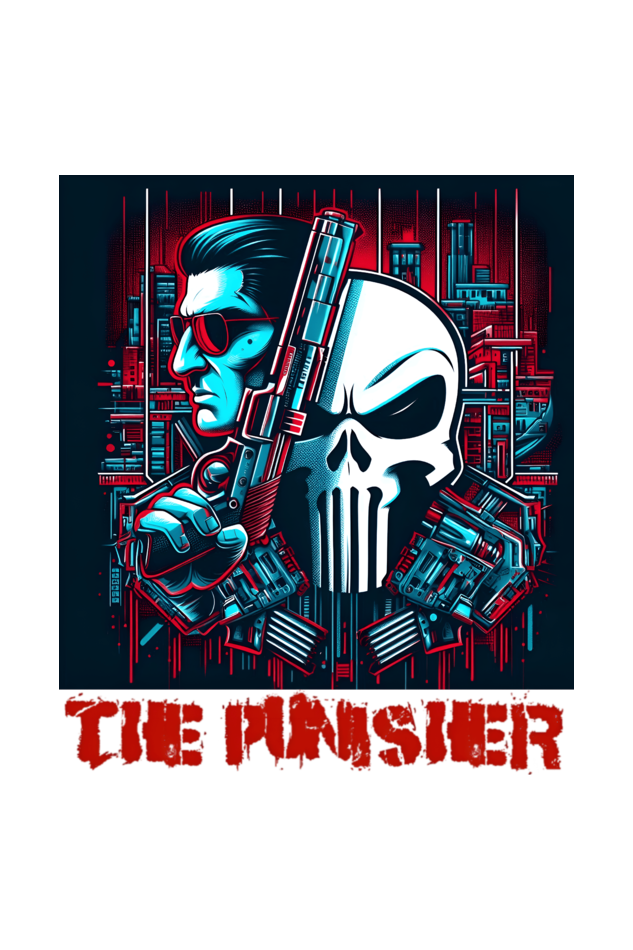 Punisher printed oversized t-shirt (Black)