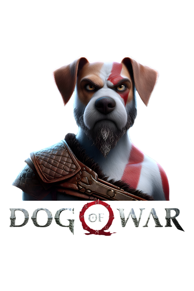 Dog of war printed oversized t-shirt (Red, Black, Navy blue, White)