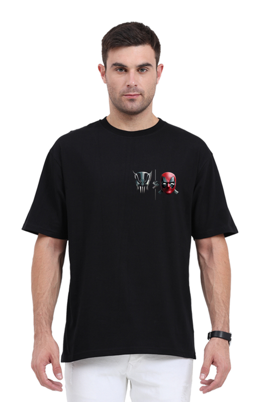 Mutant fusion design oversize t-shirt (Black)