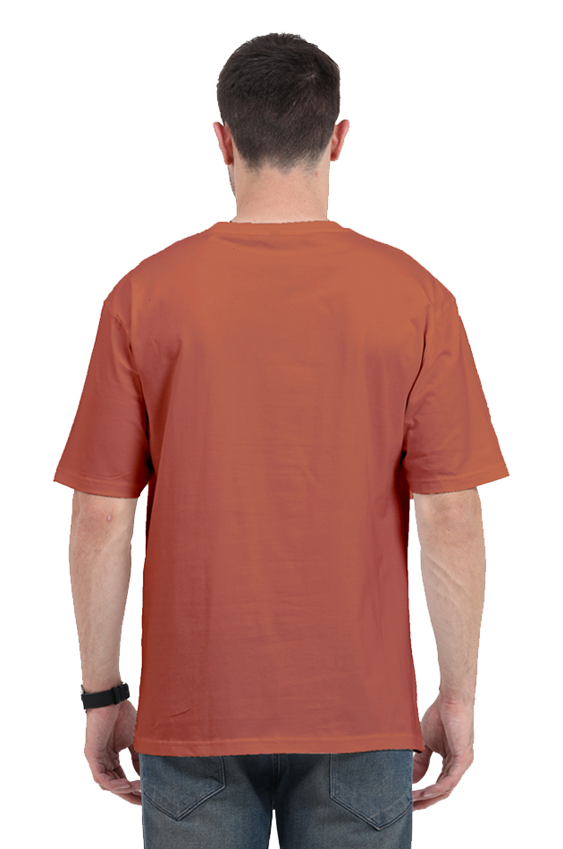 Modern mafia printed oversized t-shirt (coral)