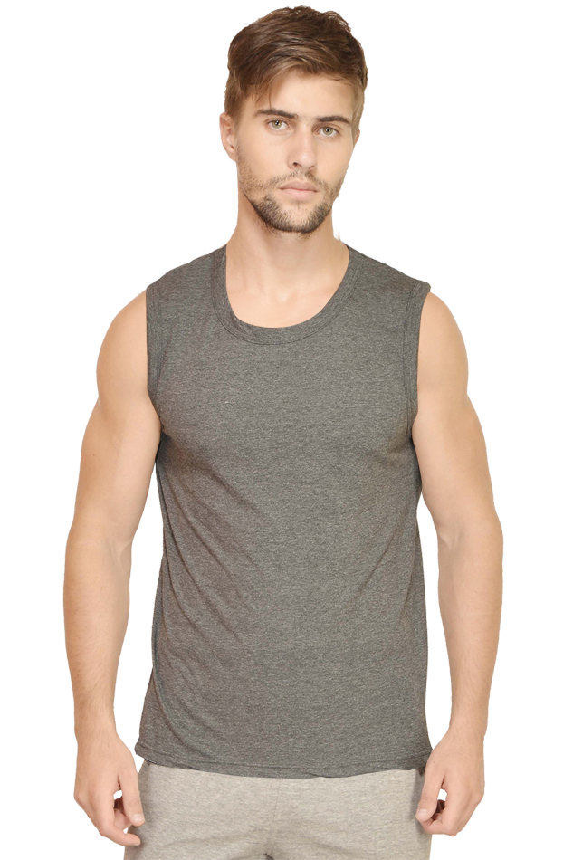 Men's round neck sleeveless / Gym vest