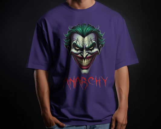 Anarchy printed oversized t-shirt (Purple)