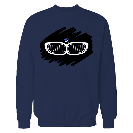 BMW printed sweatshirt (Navy blue, White)