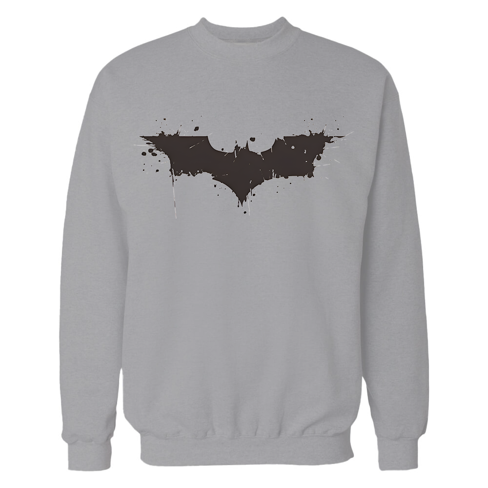 Knightmare collage front and back printed sweatshirt (Grey melange and White)