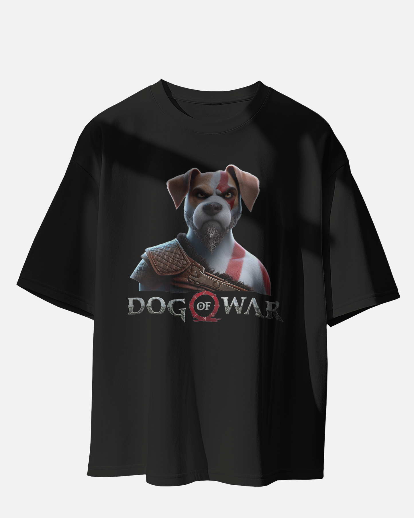 Dog of war printed oversized t-shirt (Red, Black, Navy blue, White)