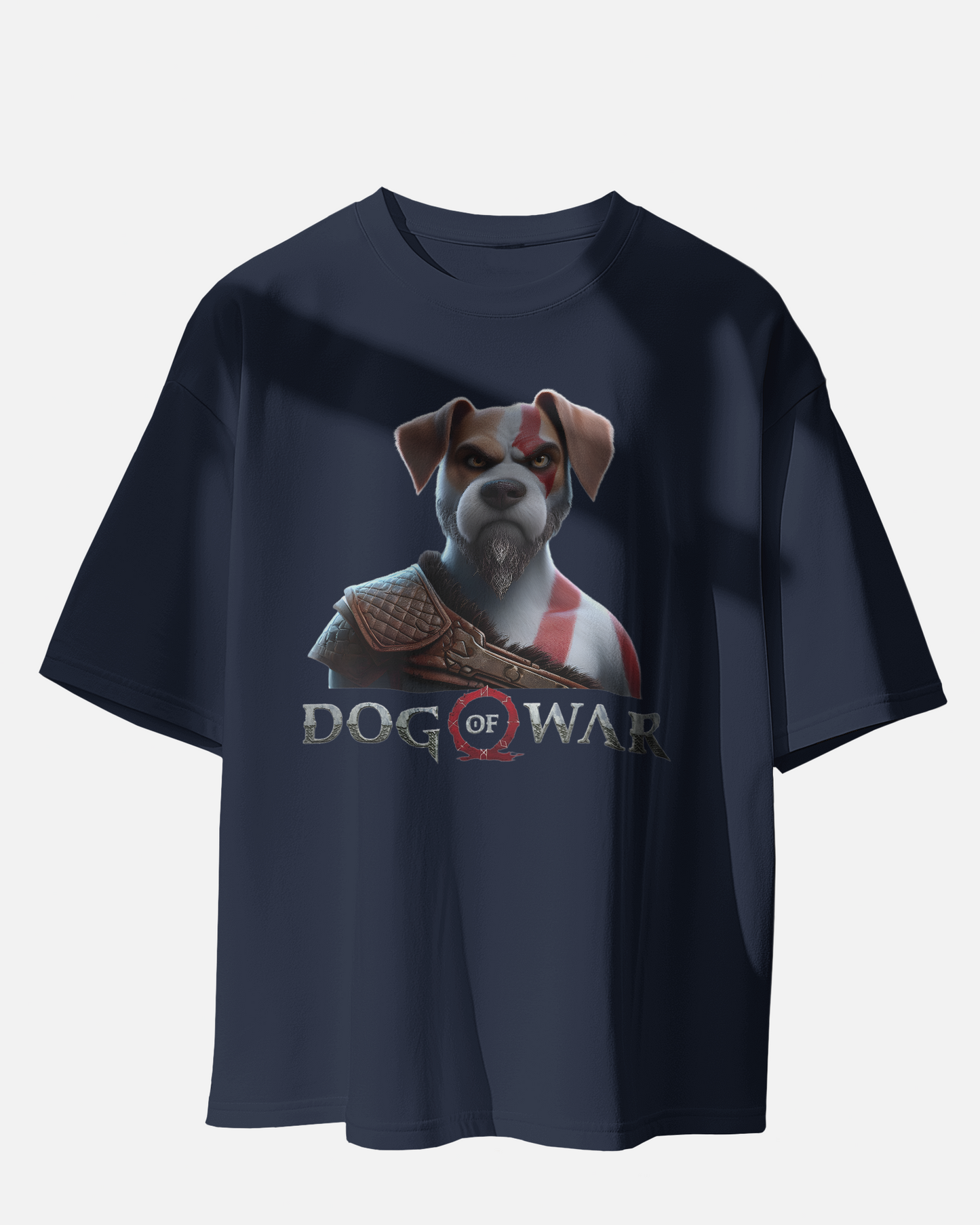 Dog of war printed oversized t-shirt (Red, Black, Navy blue, White)