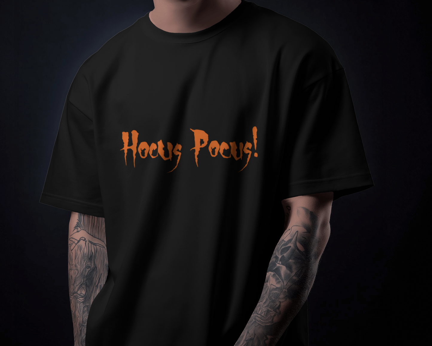 Halloween themed Hocus Pocus oversized t-shirt (Black)