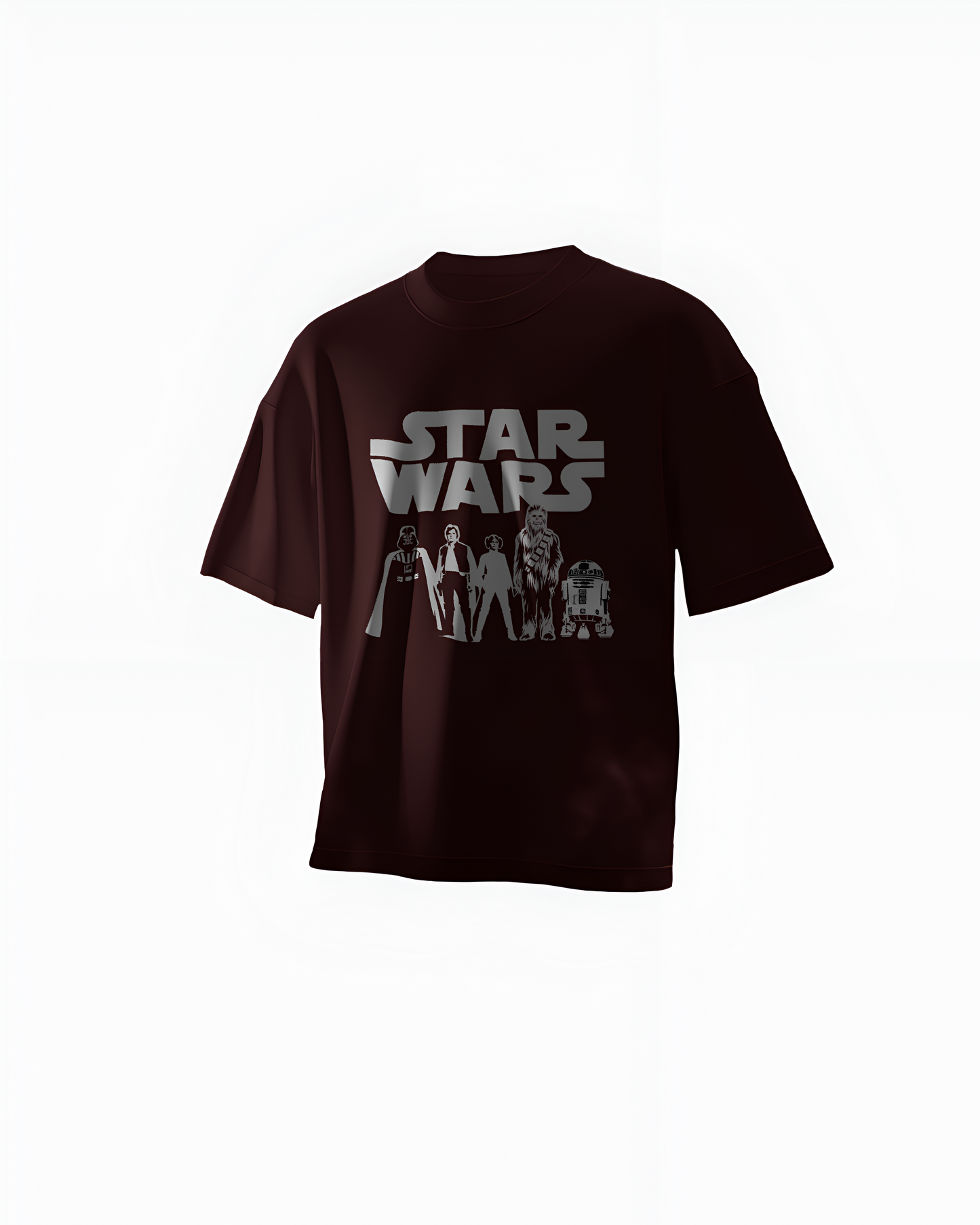 Star wars printed oversized t-shirt (Maroon and black)